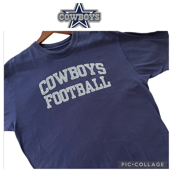 Reebok NFL Dallas Cowboys Football crewneck navy blue tshirt size XL - Picture 1 of 8